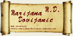 Marijana Dovijanić vizit kartica